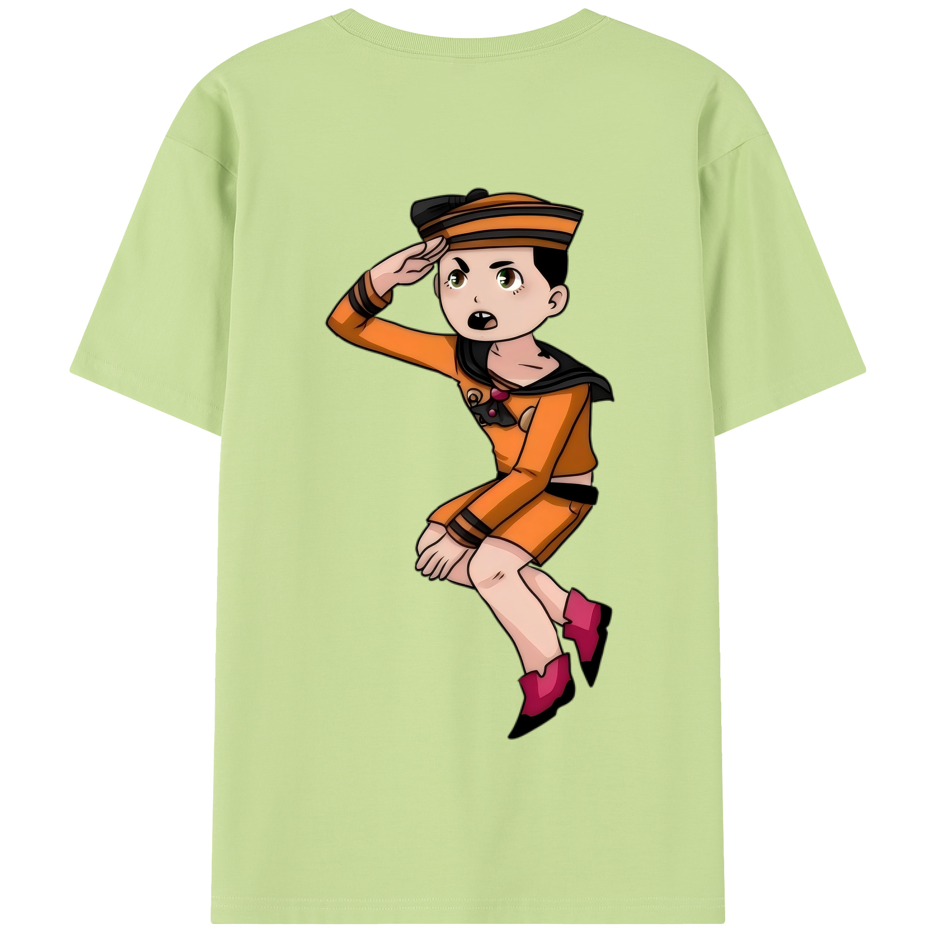 （画像用） ジョジョの奇妙な冒険 東方定助 JoJo's Bizarre Adventure Higashikata Josuke 綿100％半袖Tシャツ（背面プリント）